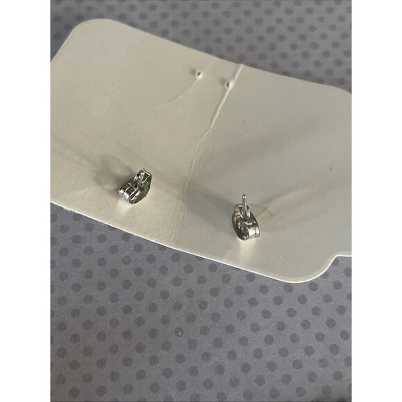 Clear Teardrop Pendant Necklace and Stud Earrings Set Silver Tone Elegant - Picture 3 of 4